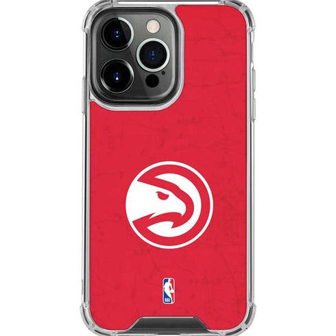 NBA Atlanta Hawks Distressed iPhone 16 Pro Max Clear Case